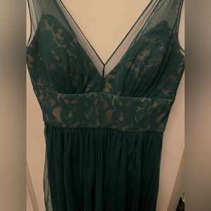 Long formal dress with paisley detail